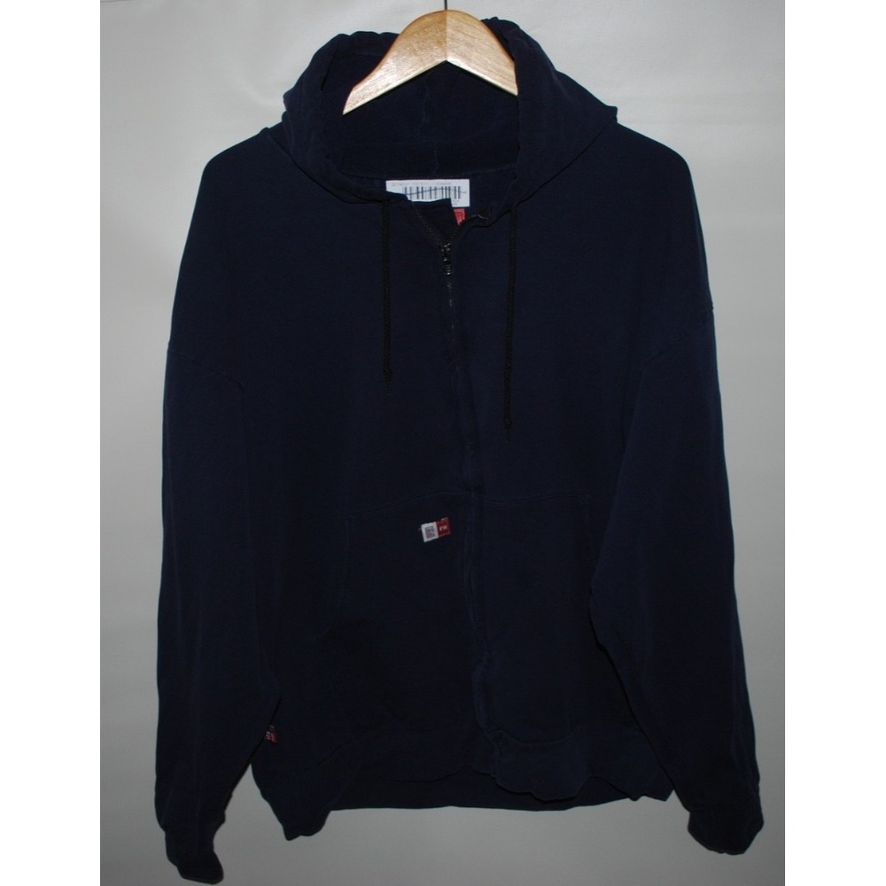 BIG BILL FR Flame Resistant Workwear Hoodie Men's XL Zip‑Up Navy – Used